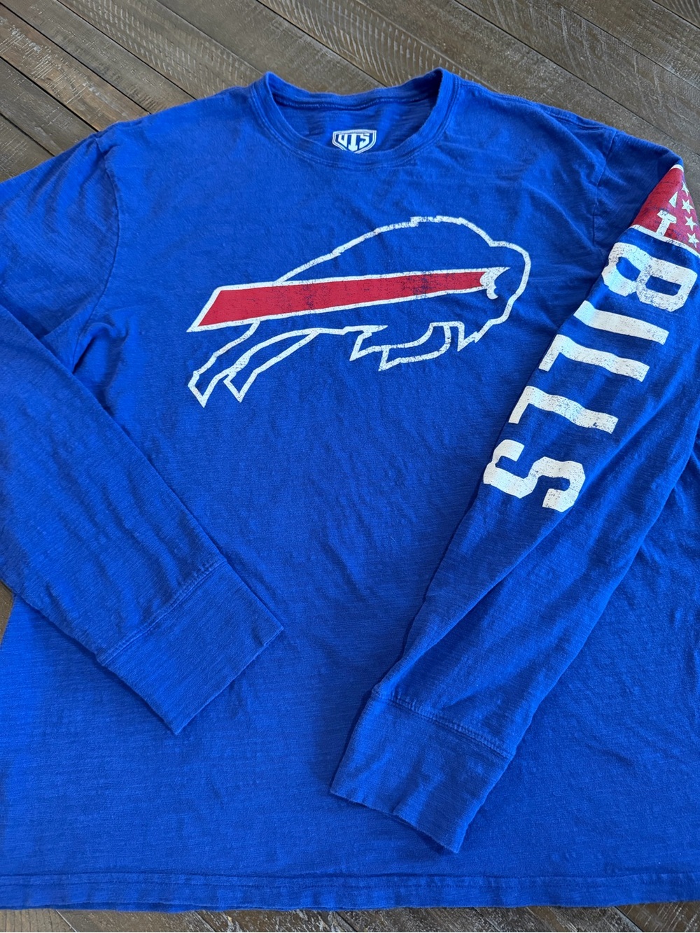 Men's Royal Blue Long-Sleeve Buffalo Bills Logo Tee